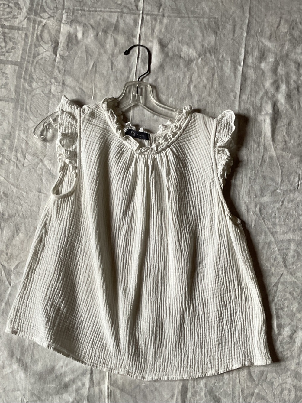 Ruffled Sleeveless White Blouse - Classic Women’s Top